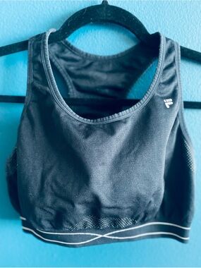 Fila Black Racerback Sports Bra